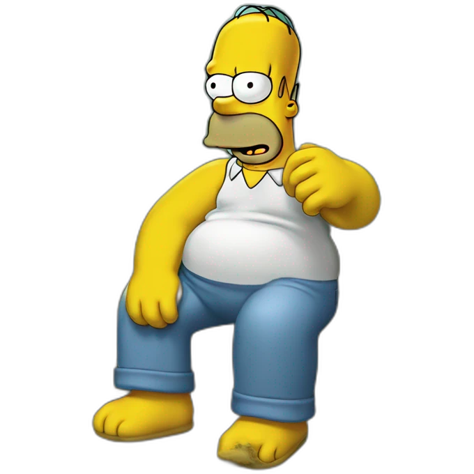 Homer Simpson in the bush emoji
