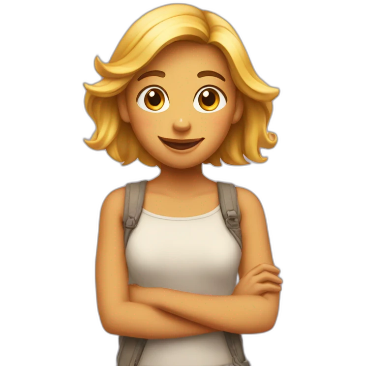 Fille envoyant un coeur emoji