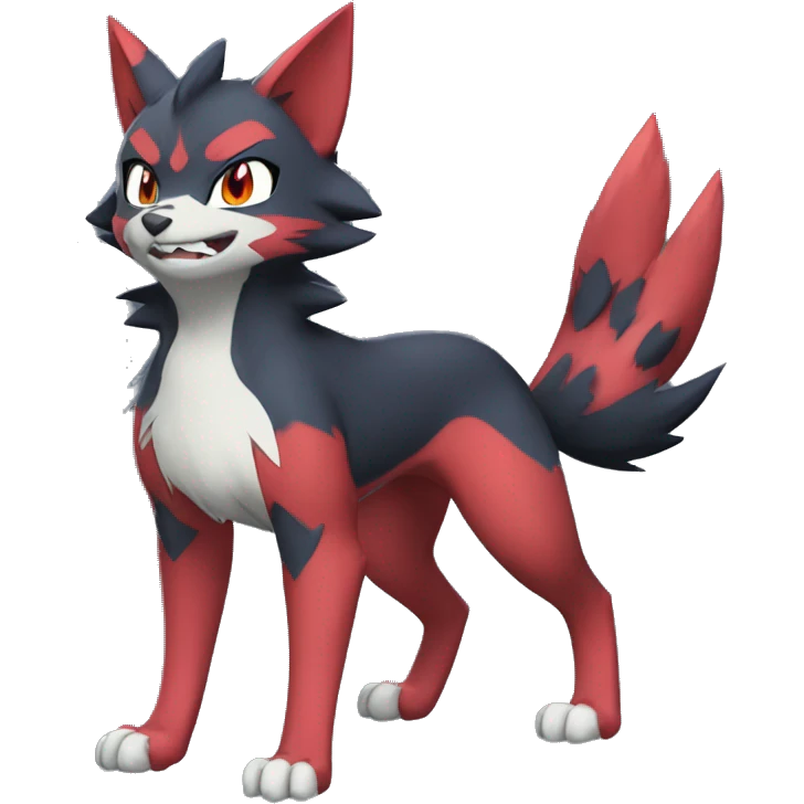 Litten-Zorua-Nargacuga-Sergal-Fakemon-hybrid full body emoji