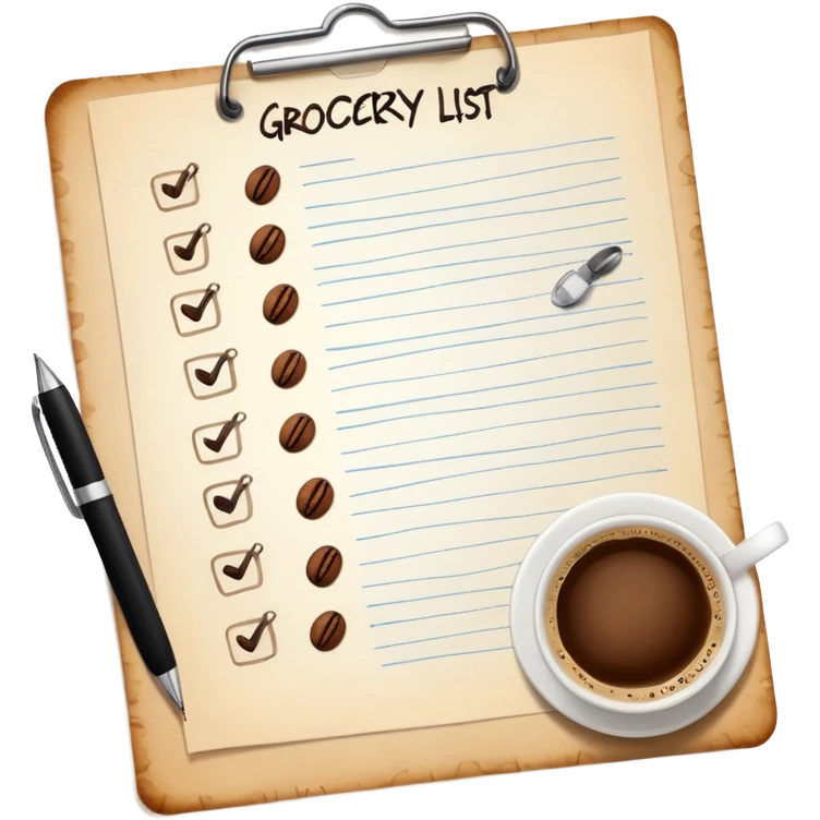 liste de courses  emoji