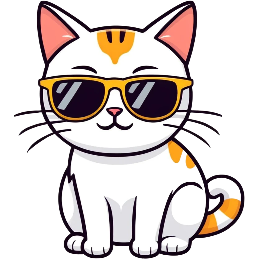 Cat with sunglasses emoji