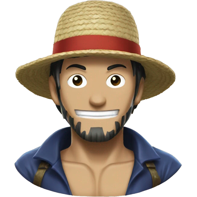Chapéu de palha de one piece  emoji
