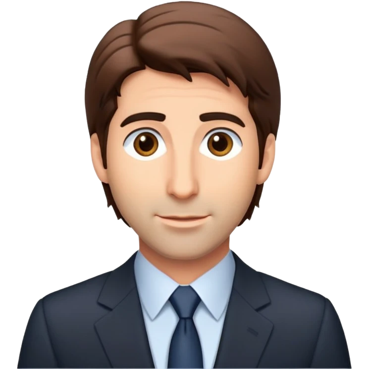 Ross Geller from Friends TV show with brown hair and suit emoji