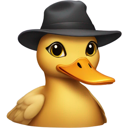 Cat disguised as a duck emoji