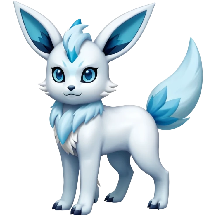 Shiny Absol-Glaceon-Hybrid (Full body) emoji