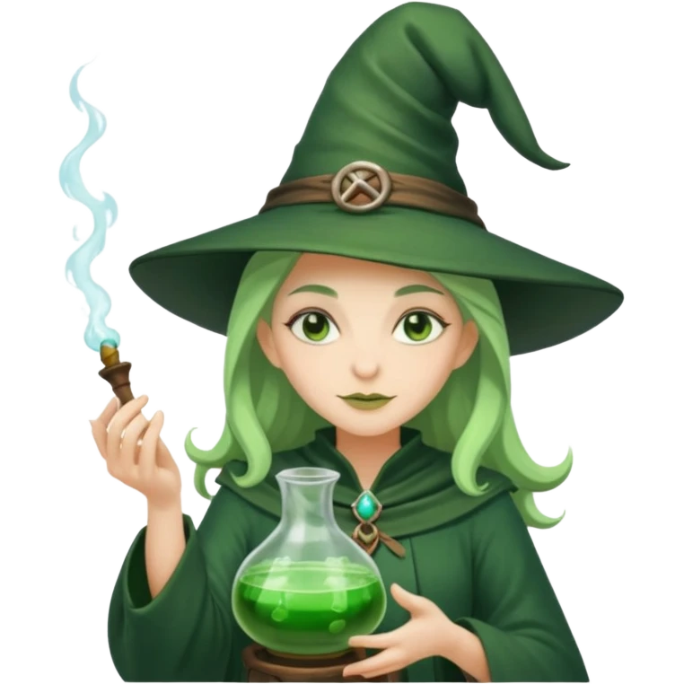 green witch cooking potion emoji