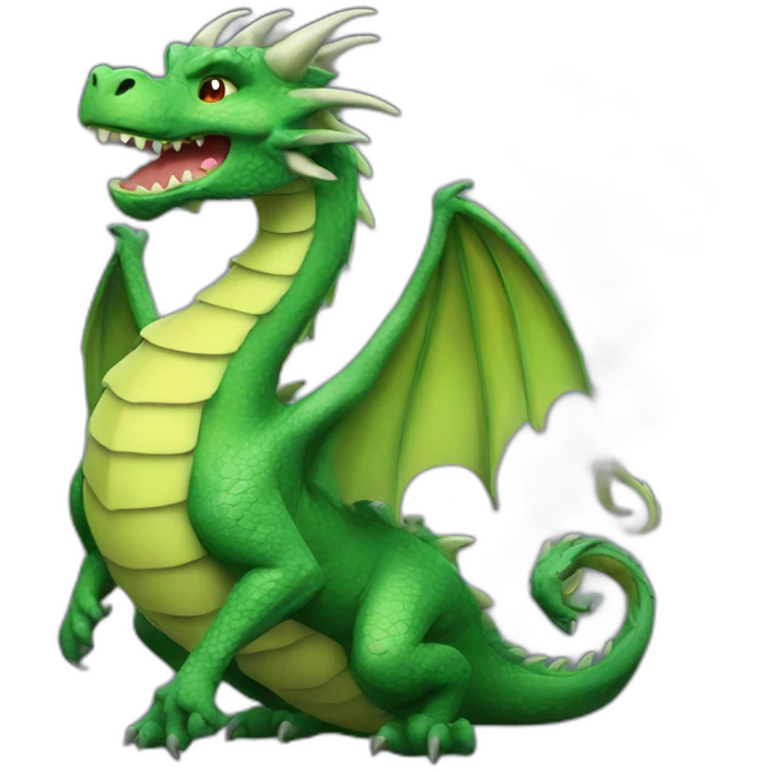 Dragon with smoke emoji