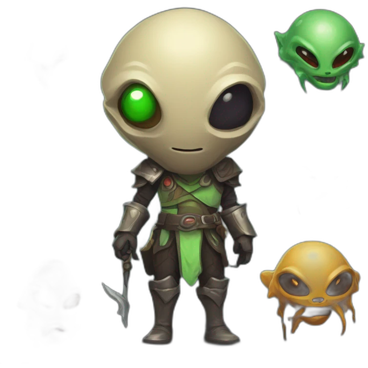 alien roguelike rpg style inspired by hearthstone emoji