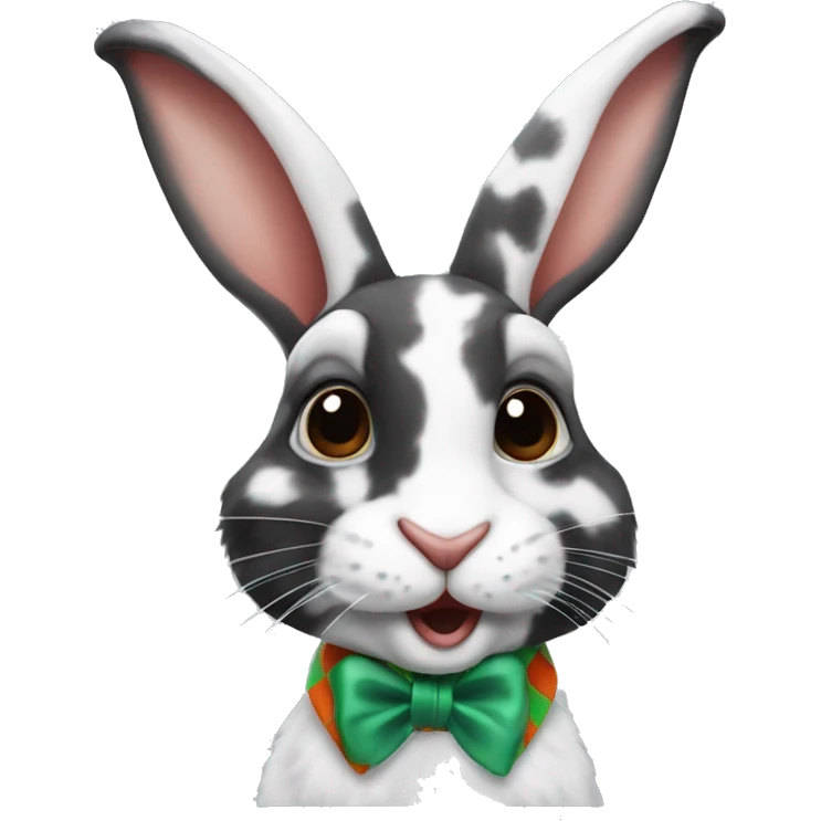 Harlequin rabbit emoji