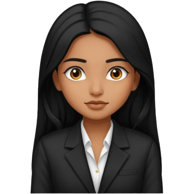 A beautiful indian girl Salon owner with blazer in black long hair  emoji