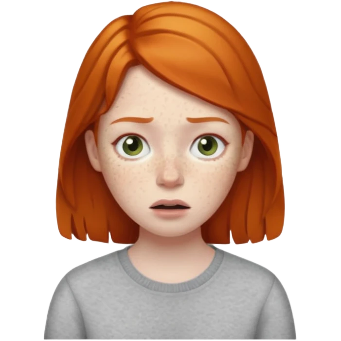 confused ginger girl emoji