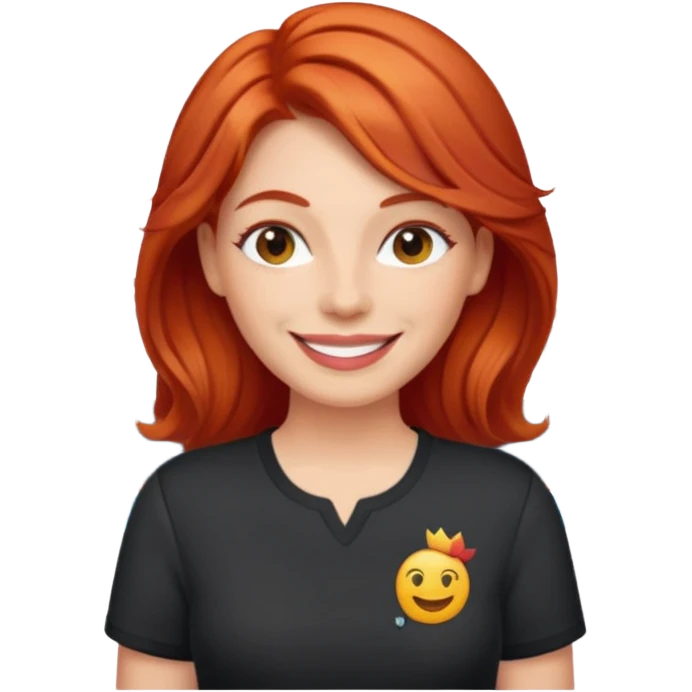 cruise emoji with a red headed woman emoji