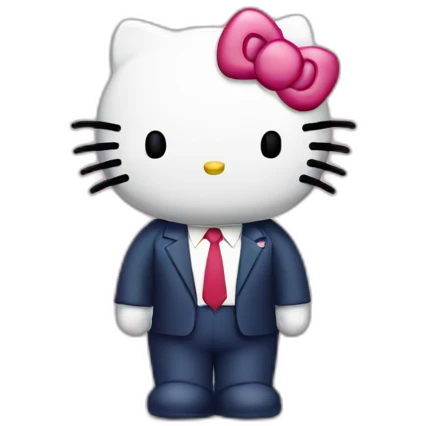 Trump is hello kitty emoji