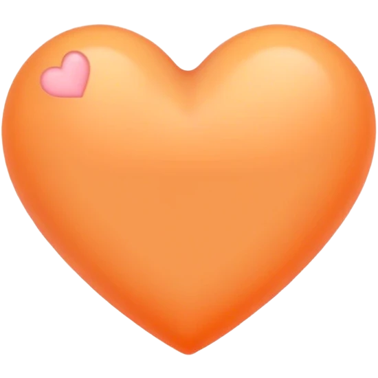pastel orange heart emoji