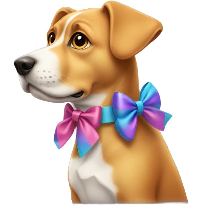 dog with a bow emoji