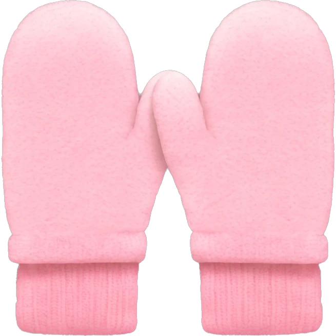 pair of baby light pink mittens emoji