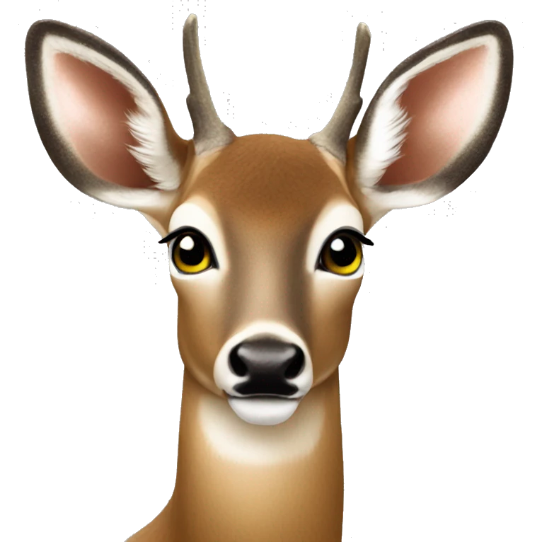 doe green eyes whitetail deer emoji