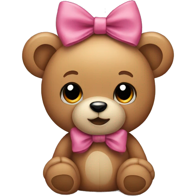teddy bear with bow emoji