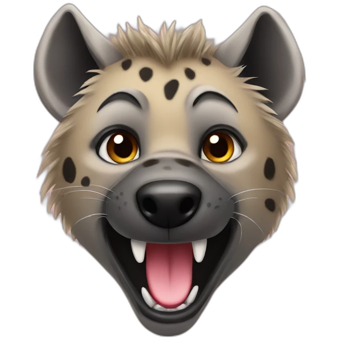 Hyena in love emoji