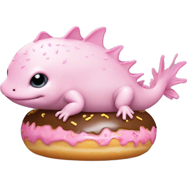 axolotl with a donut emoji