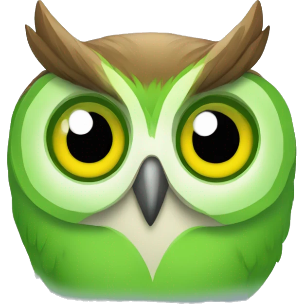 Duolingo green owl emoji