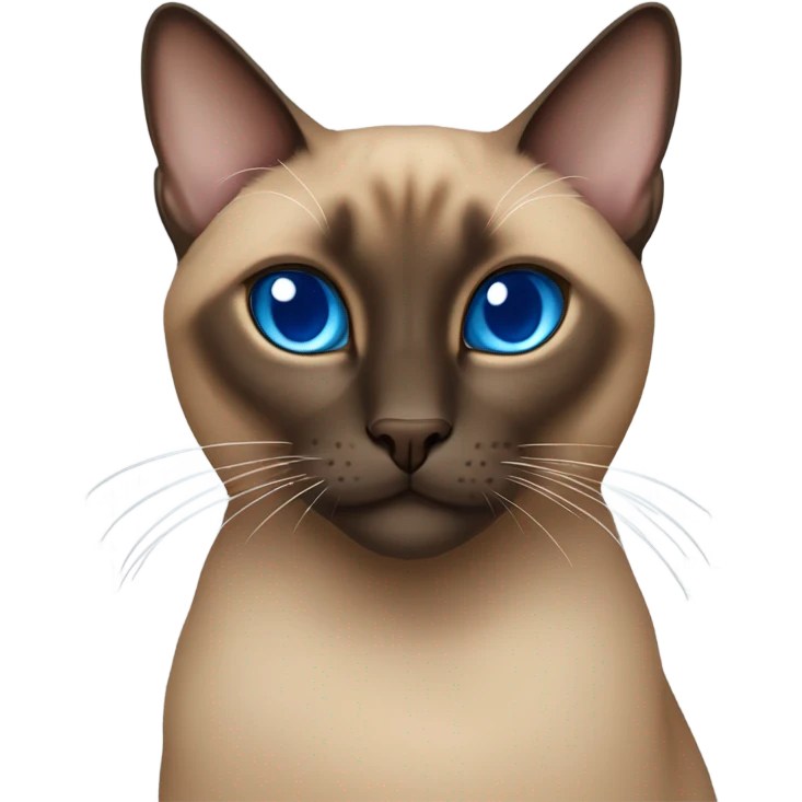 Brown siamese cat emoji