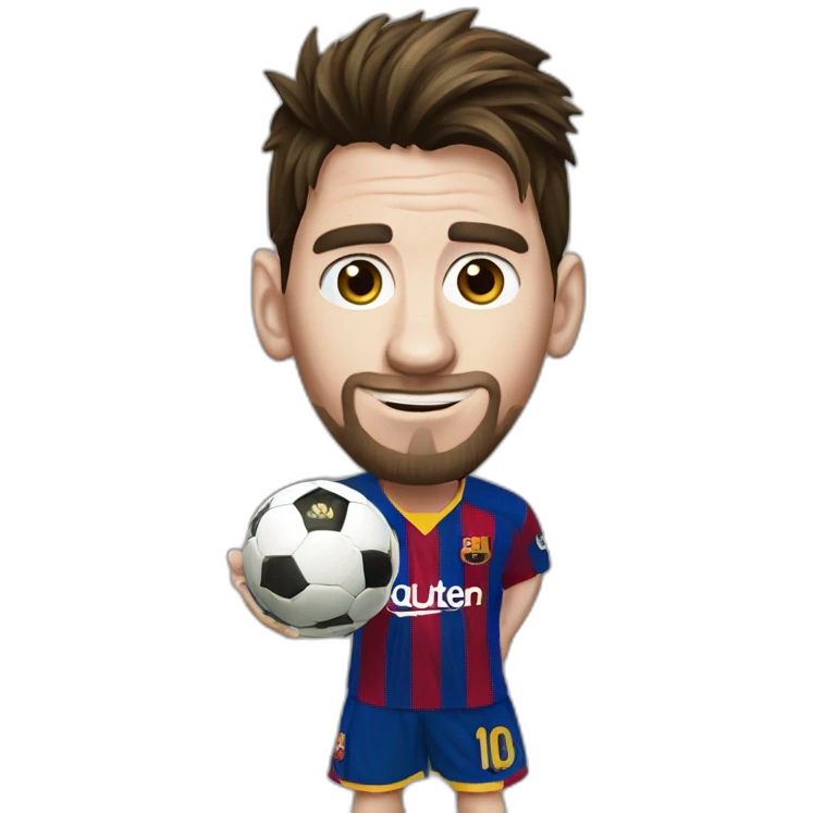 Messi with ballon d’or emoji