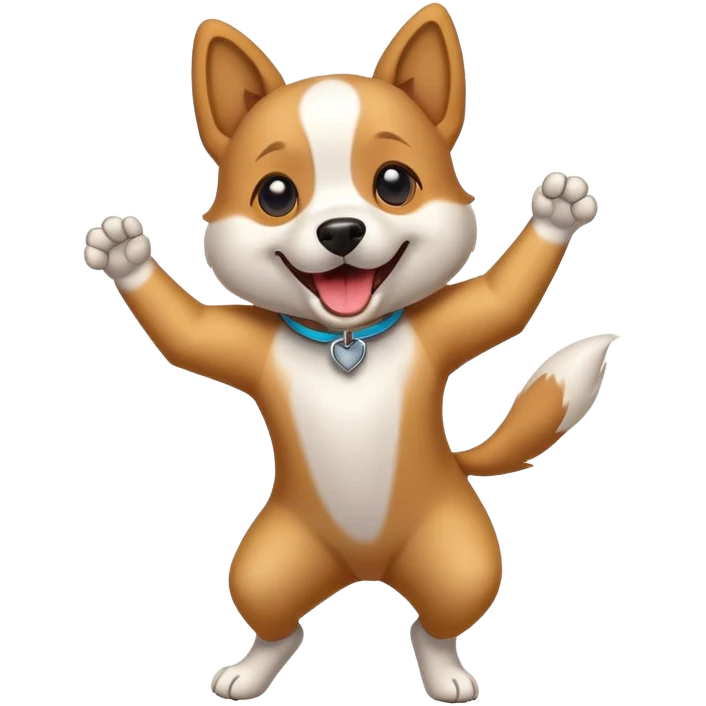 Dog dancing  emoji