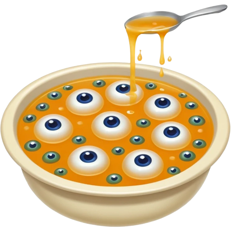a soup full of eye balls  emoji