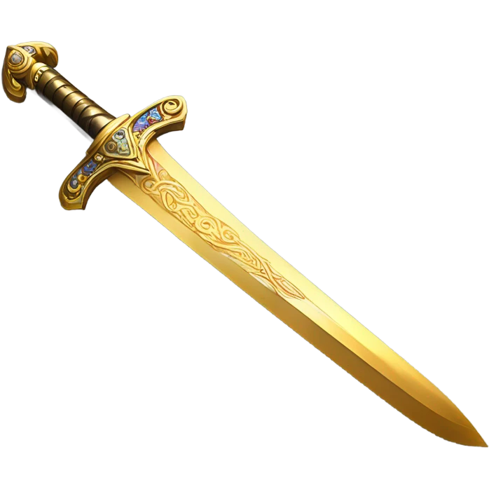 Magic Gold sword emoji