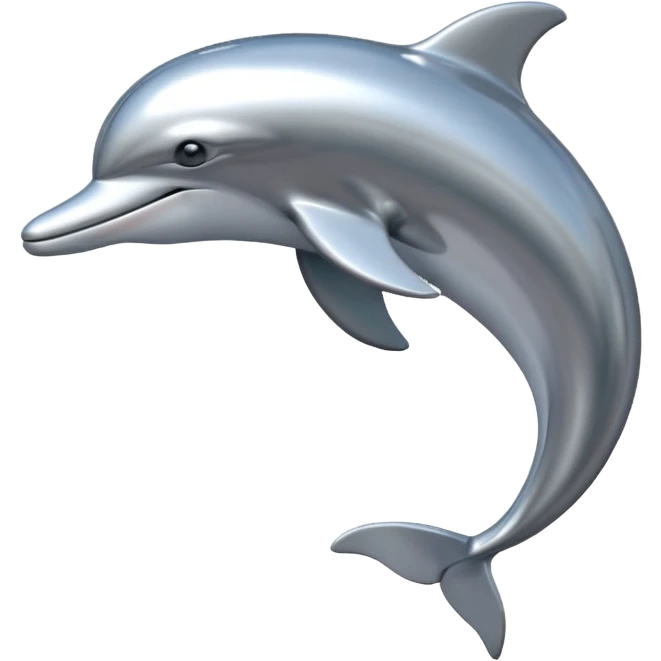 dolphin in y2k and frutiger aero style emoji