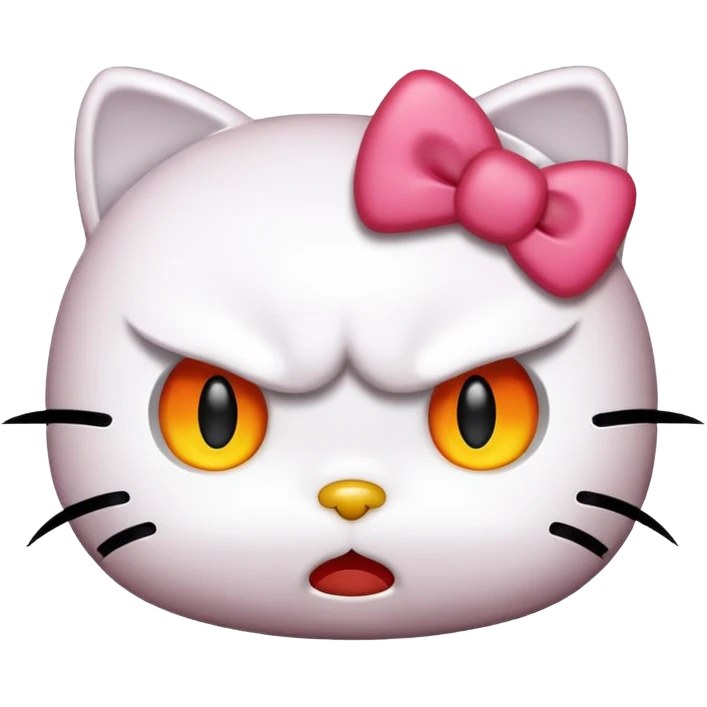 Hello kitty mad  emoji