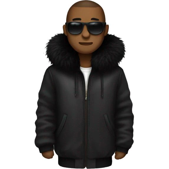 black furr jacket emoji