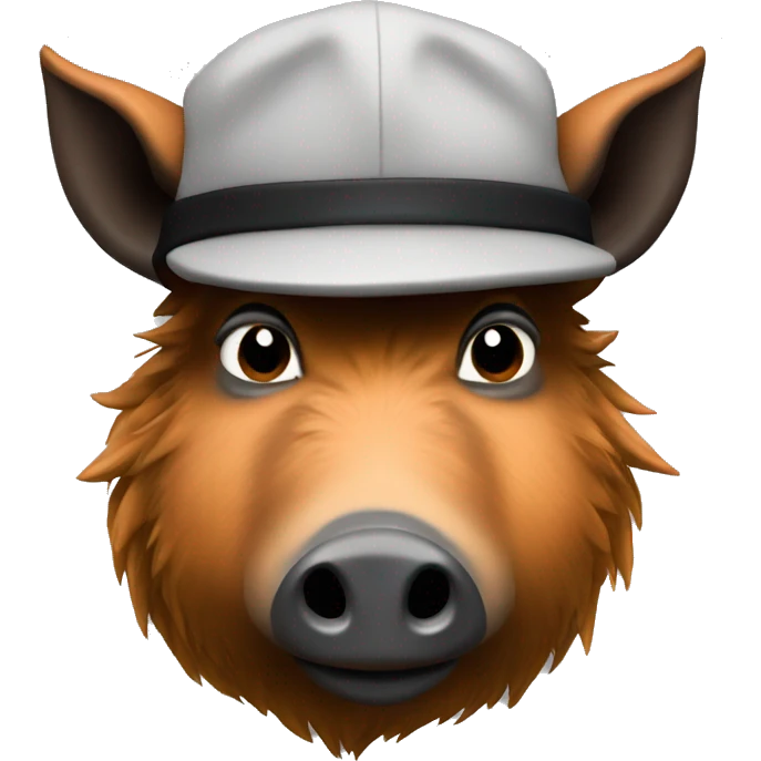 Boar with black cap emoji