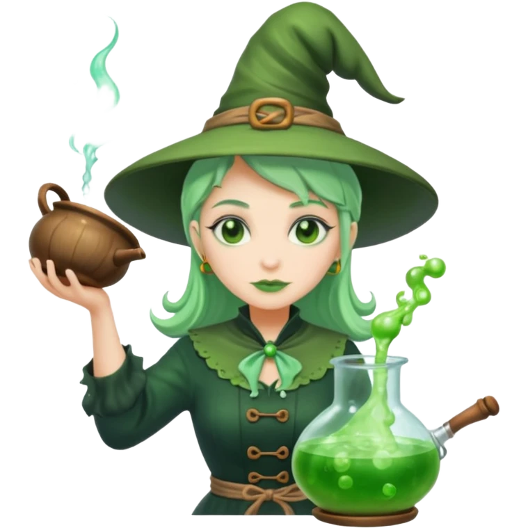 green witch cooking potion emoji