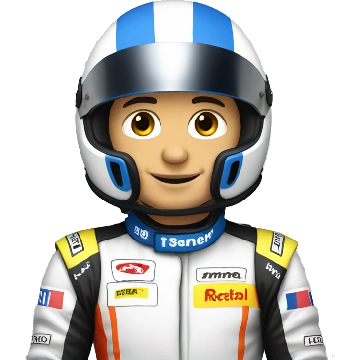 Racing driver with helmet emoji
