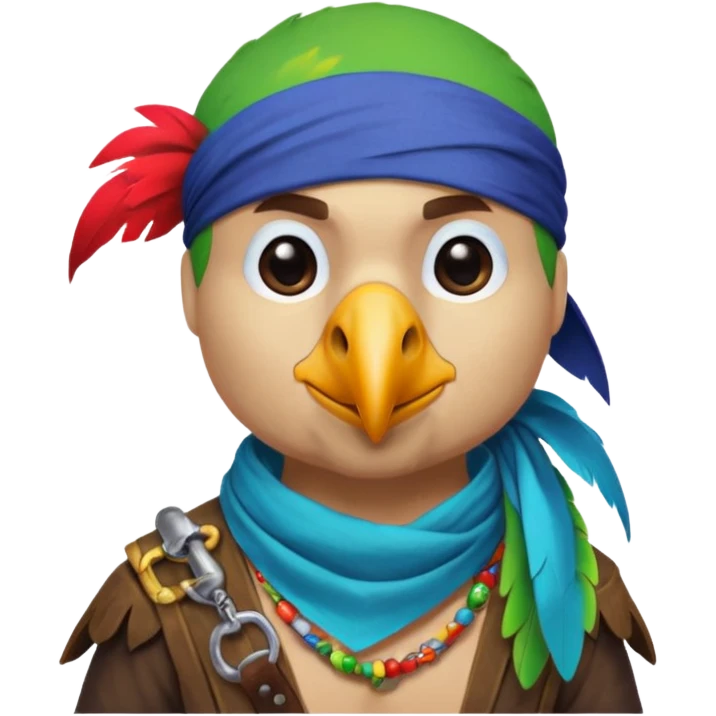 pirate and parrot emoji