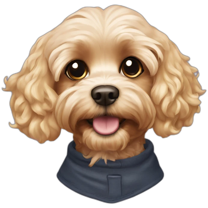 Blonde cavapoo emoji