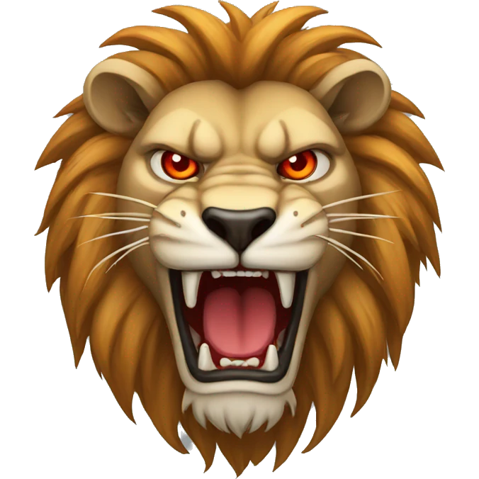 Angry lion with red eye  emoji