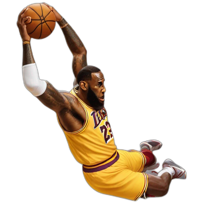 lebron james dunking on me emoji