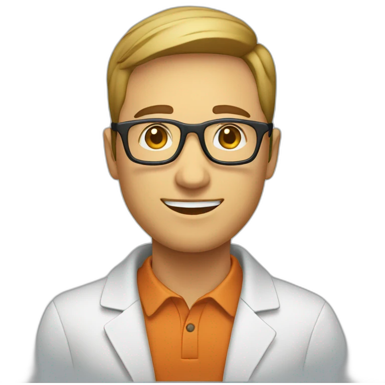 a instructional designer, with round glasses, male emoji