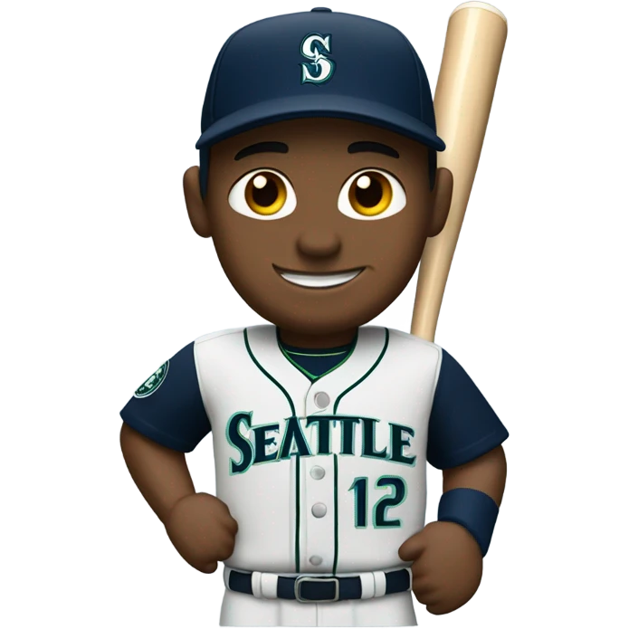 Baseball Player in seattle mariners jersey  emoji