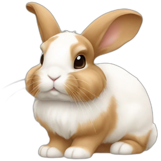 Mini lop bunny caramel and white emoji