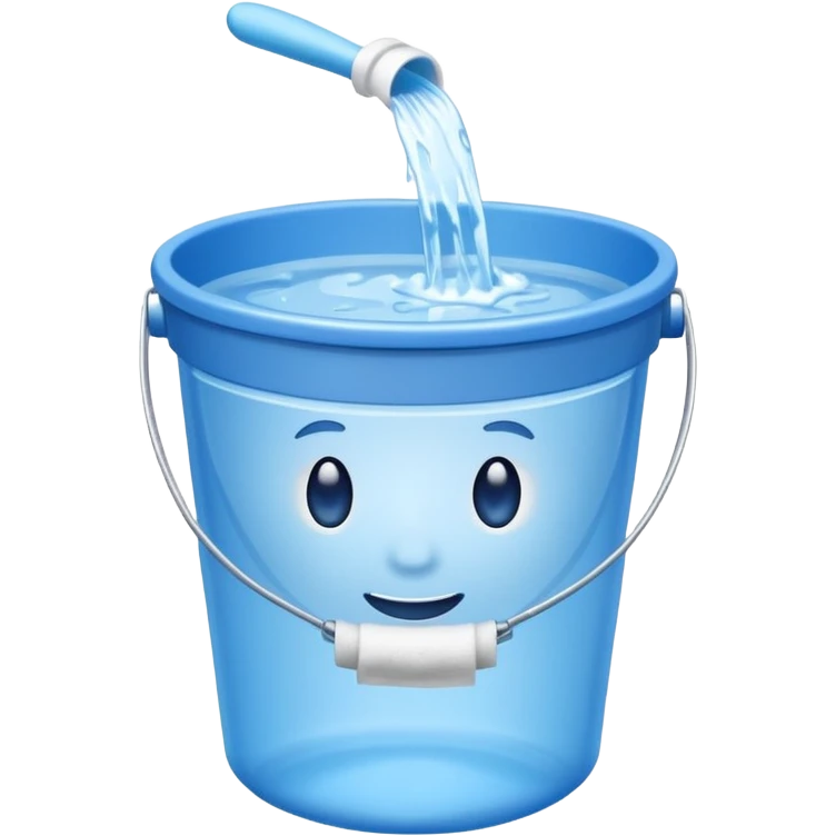 bucket with a rag for cleaning emoji