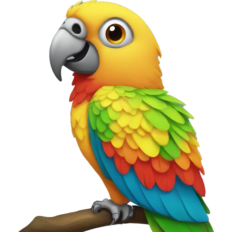 colourful parrot emoji