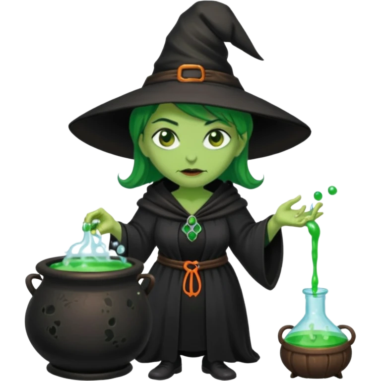green witch cooking potion emoji