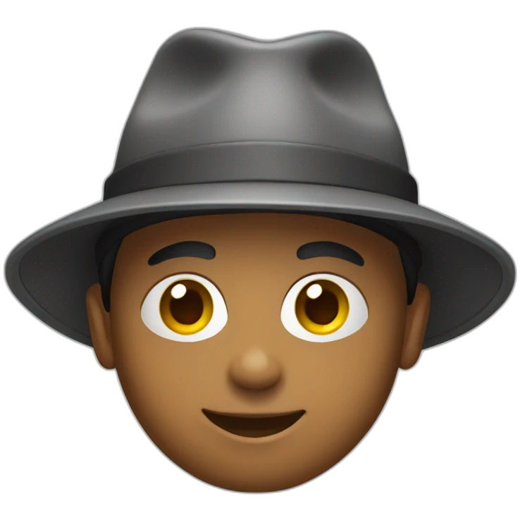 student in hat emoji