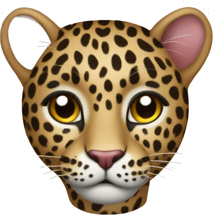 Heart leopard emoji