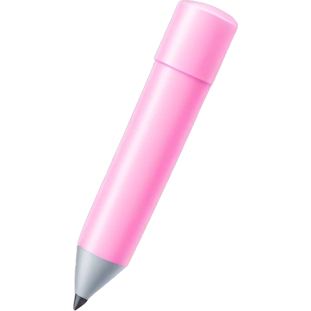 A pastel pink highlighter pen emoji