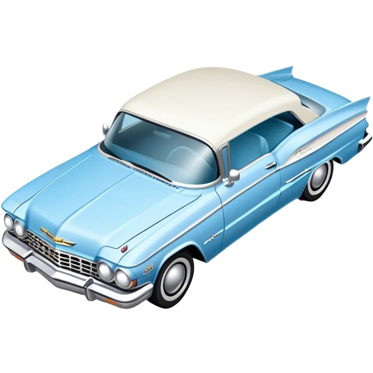 Baby blue Impala Chevy car emoji